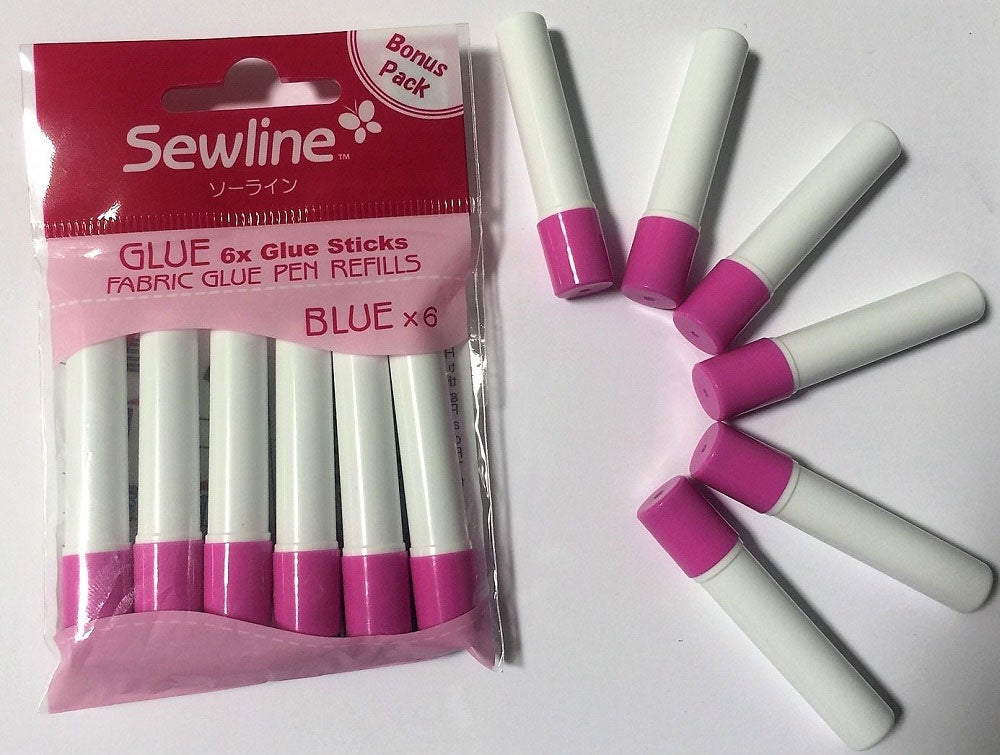 Sewline Fabric Glue Pen All Colors of Glue 6 count