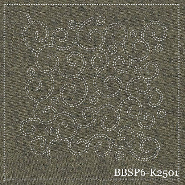 Sashiko Panel - Karakusa