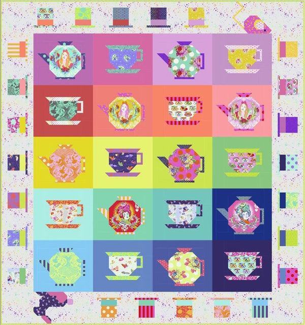 Mad Hatter Tea Party Quilt Kit