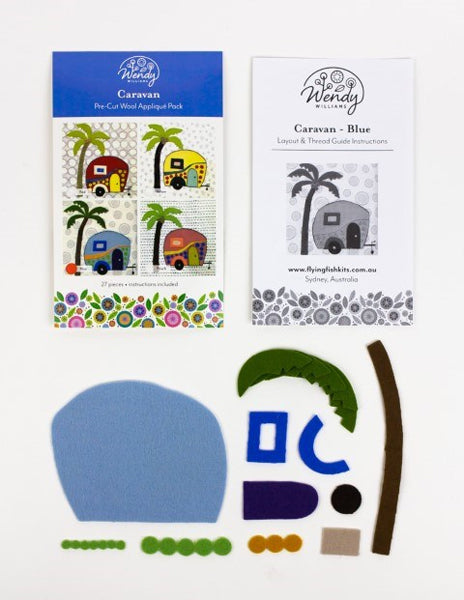 Wendy Williams Pre-cut Applique Kit - Caravan (Blue)