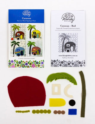 Wendy Williams Pre-cut Applique Kit - Caravan (Red)