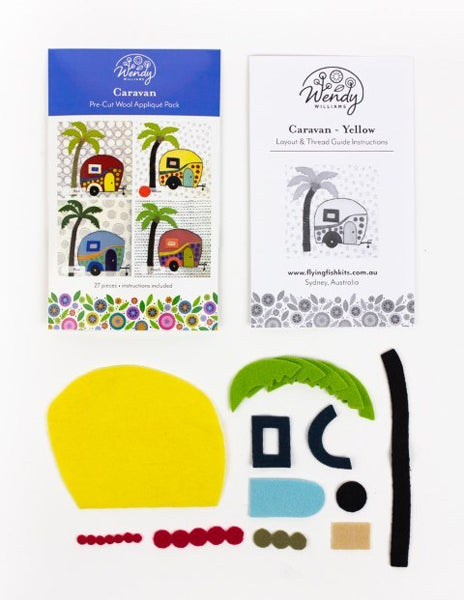 Wendy Williams Pre-cut Applique Kit - Caravan (Yellow)