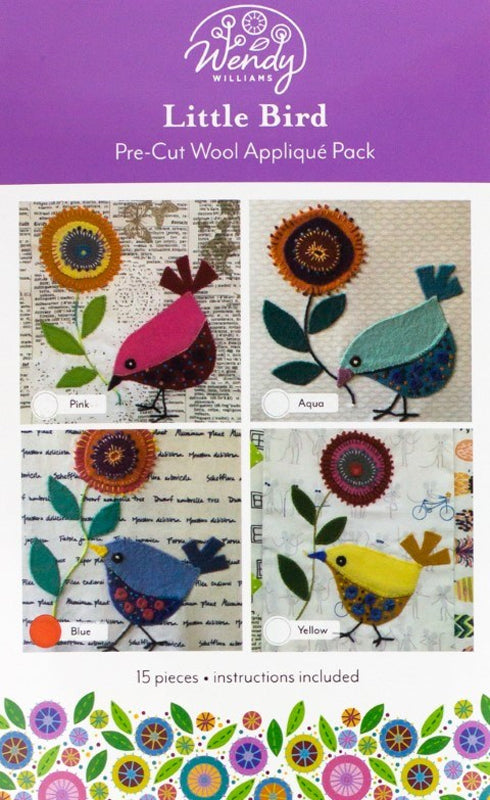 Wendy Williams Pre-cut Applique Kit - Little Bird (Aqua)