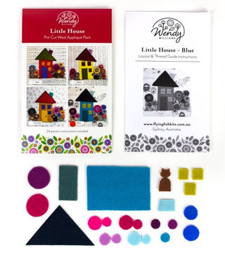 Wendy Williams Pre-cut Applique Kit - Little House (Blue)