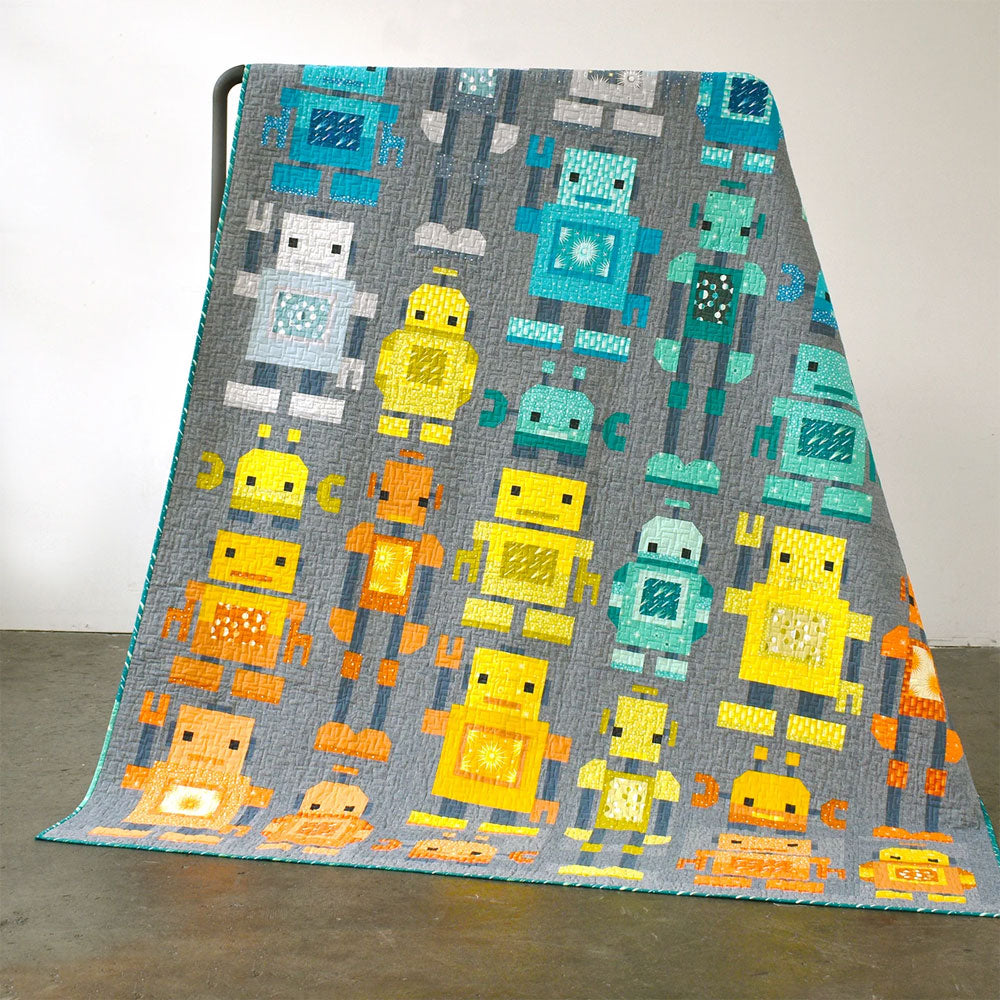 Fun Robot Patterns Robots Quilt Pattern | whateverwhereever