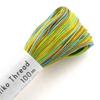 Sashiko Thread Variegated - Green/Blue Multi