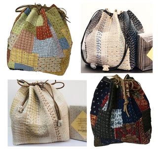 Boro Inspired Kinchaku Bag Pattern