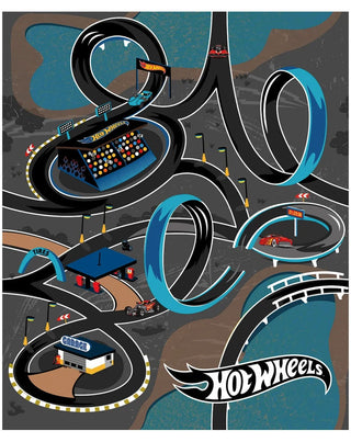 Hot Wheels Classic - Race Track Panel Blue