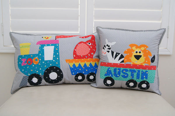 Zoo Train Cushion Set Pattern